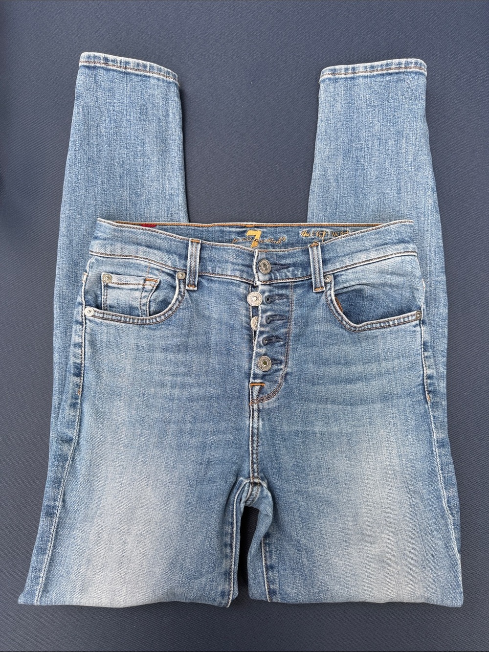 7 For All Mankind High Waist Ankle Skinny Jeans